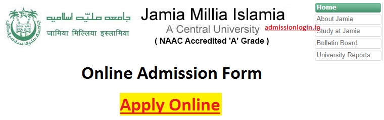 Jamia Millia Islamia University Admission Online Application Form
